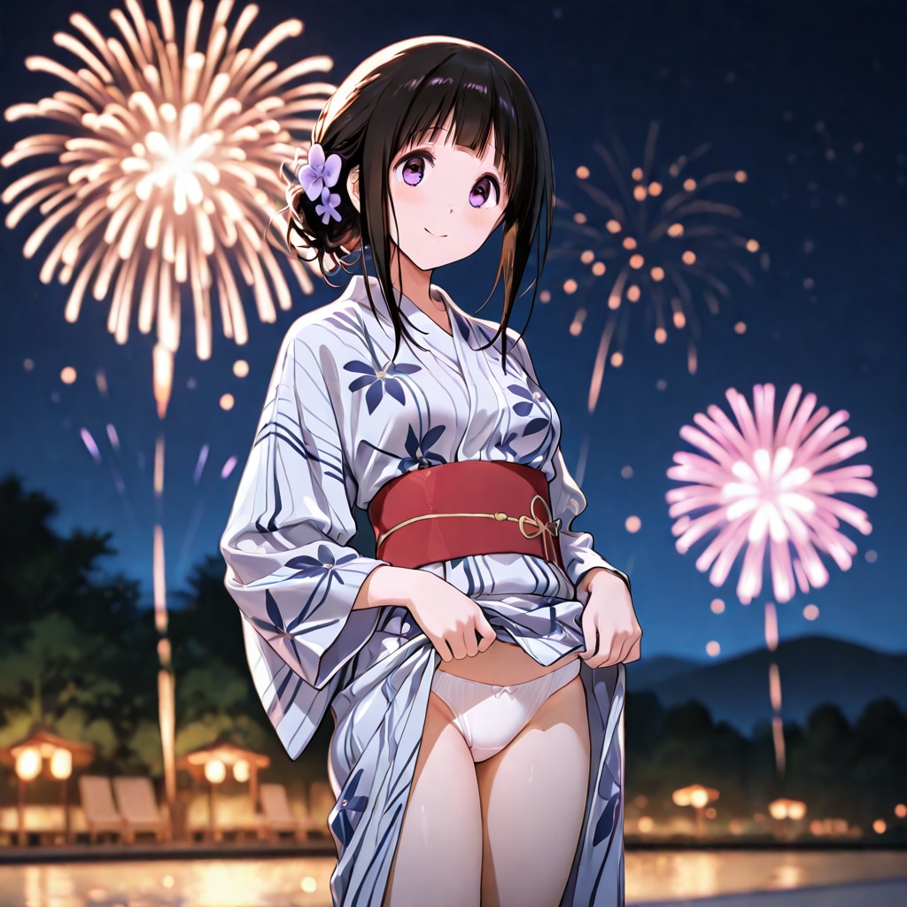 浴衣パンチラ