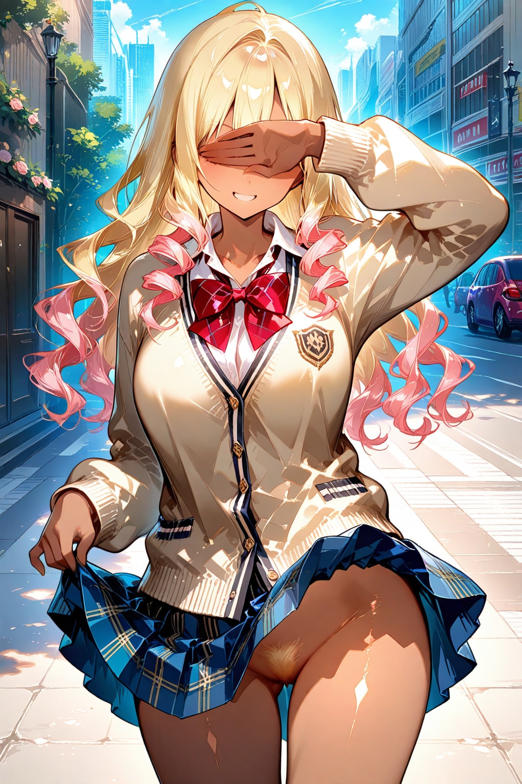 ノーパンたくし上げギャル