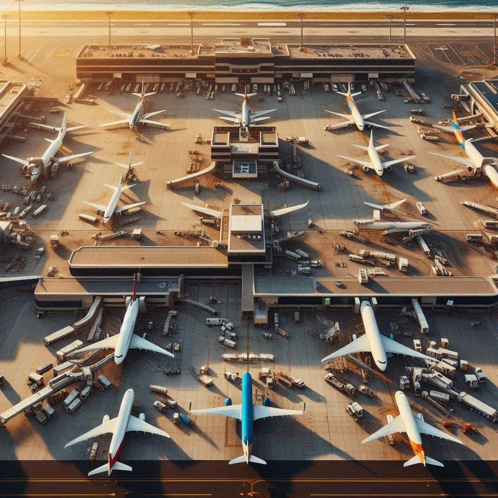 エプロンと聞いて（空港の駐機場）