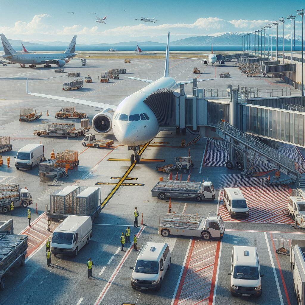 エプロンと聞いて（空港の駐機場）