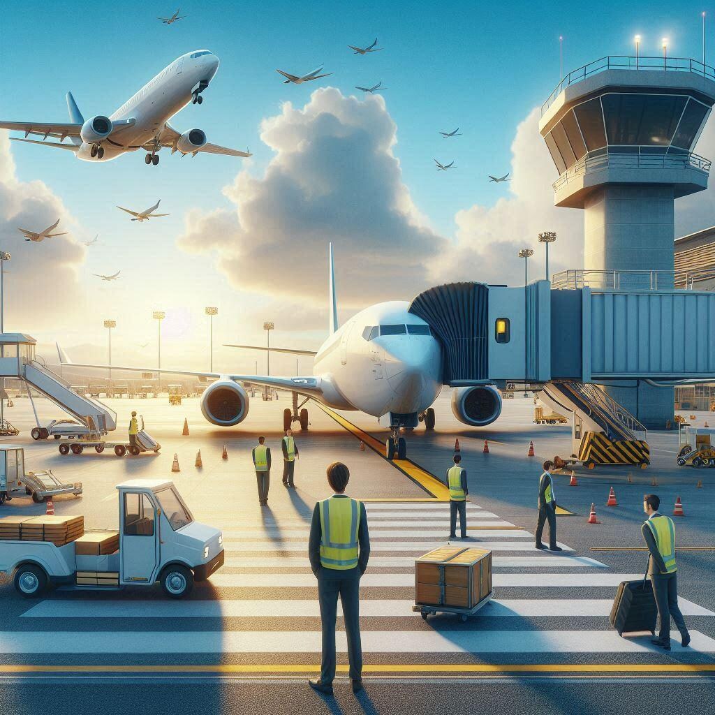 エプロンと聞いて（空港の駐機場）