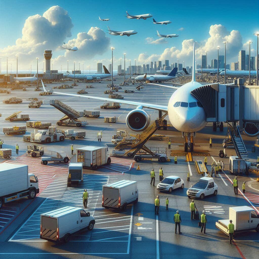 エプロンと聞いて（空港の駐機場）