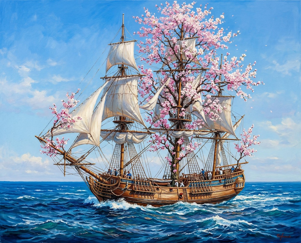 帆掛け舟と帆船