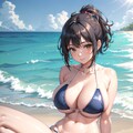 ショートポニーの巨乳お姉さん 2枚目