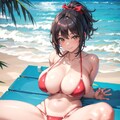 ショートポニーの巨乳お姉さん 5枚目