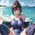 ショートポニーの巨乳お姉さん 9枚目
