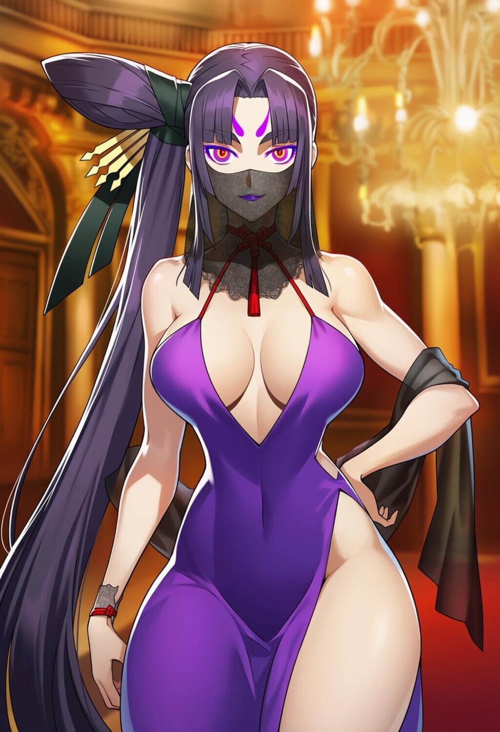 仮面舞踏会潜入＆マスクで働くコスプレ復讐者人妻