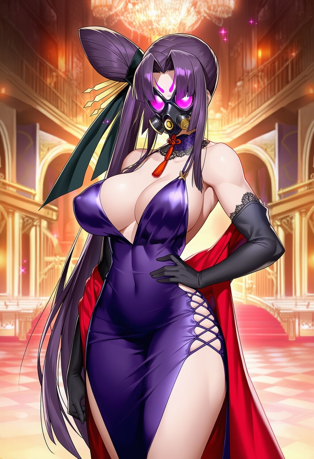 仮面舞踏会潜入＆マスクで働くコスプレ復讐者人妻