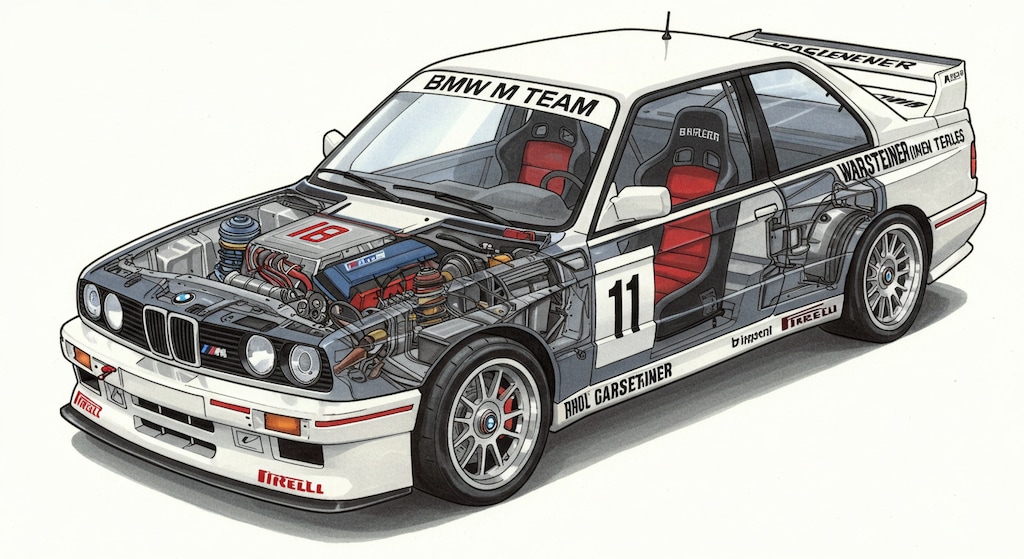 BMWレーシングカー断面