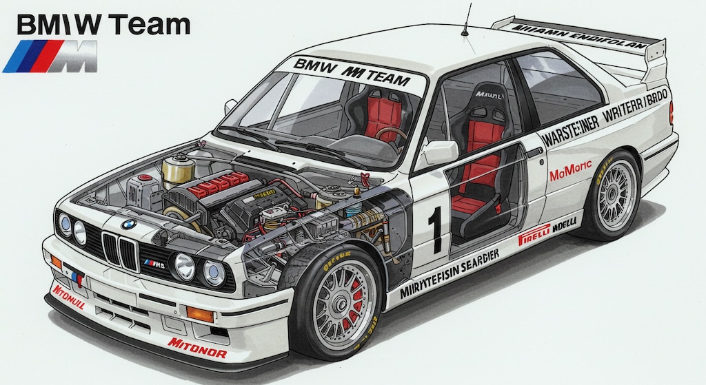 BMWレーシングカー断面