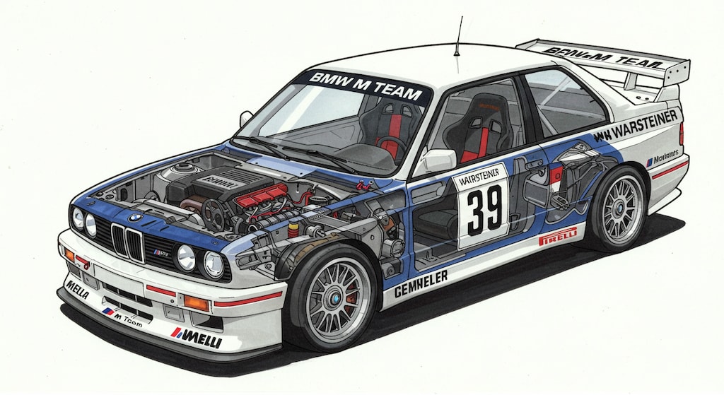 BMWレーシングカー断面