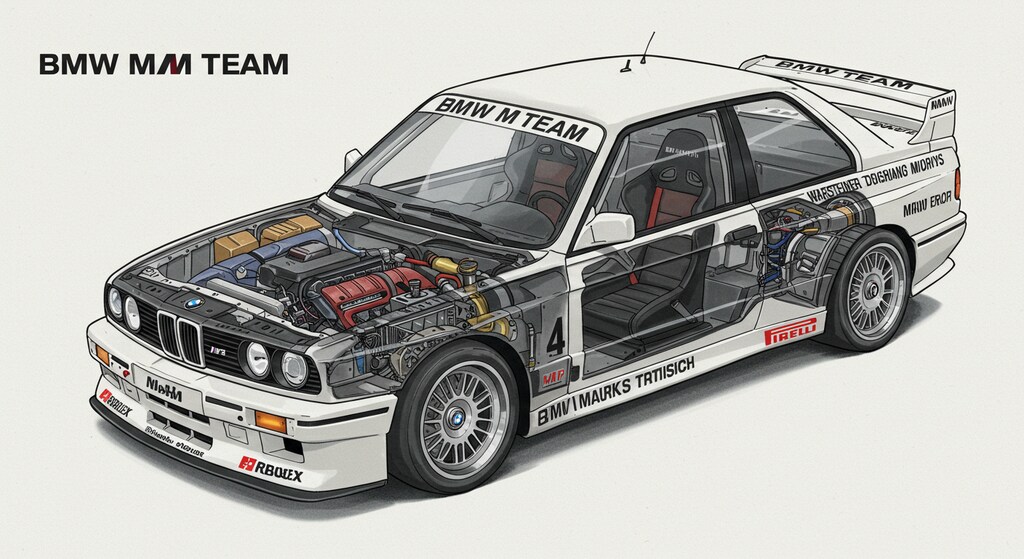 BMWレーシングカー断面