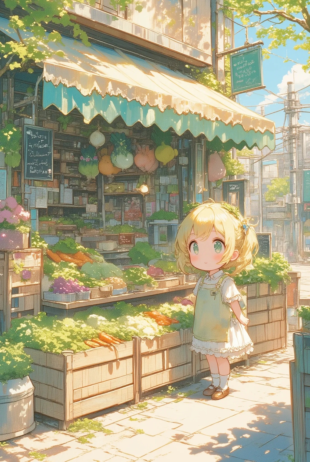 春のフリフリ八百屋さん