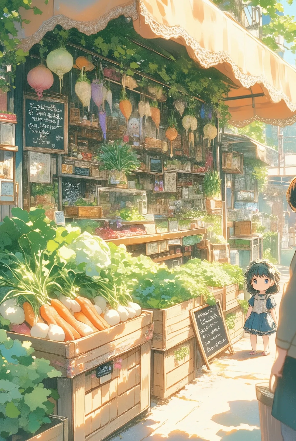 春のフリフリ八百屋さん