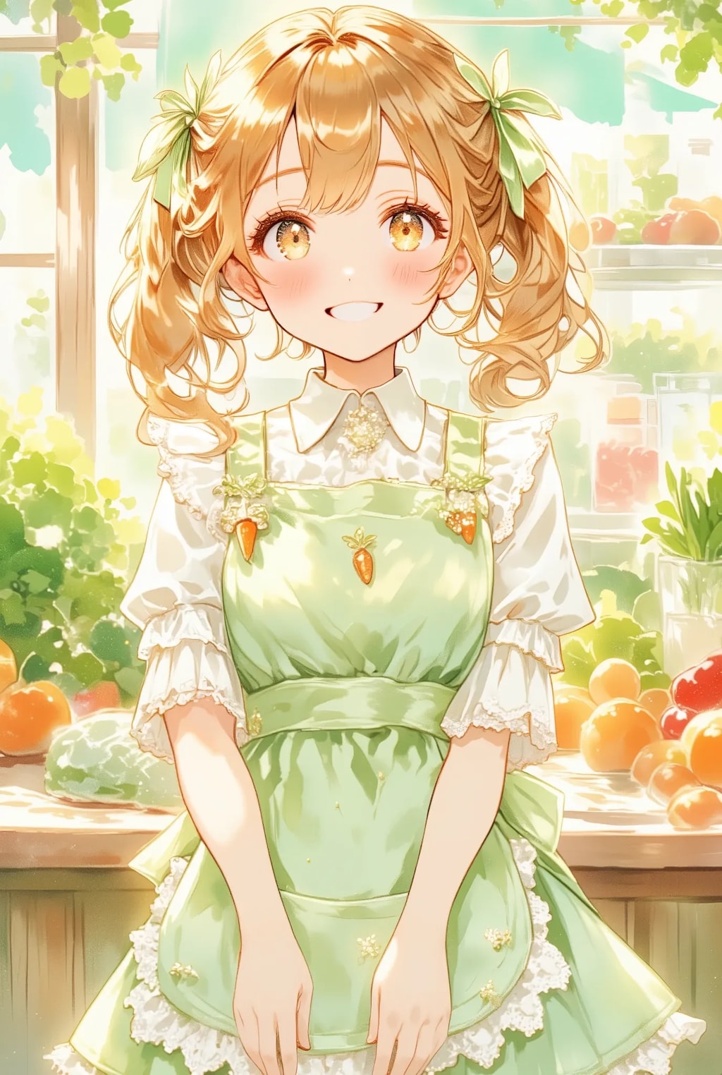 春のフリフリ八百屋さん