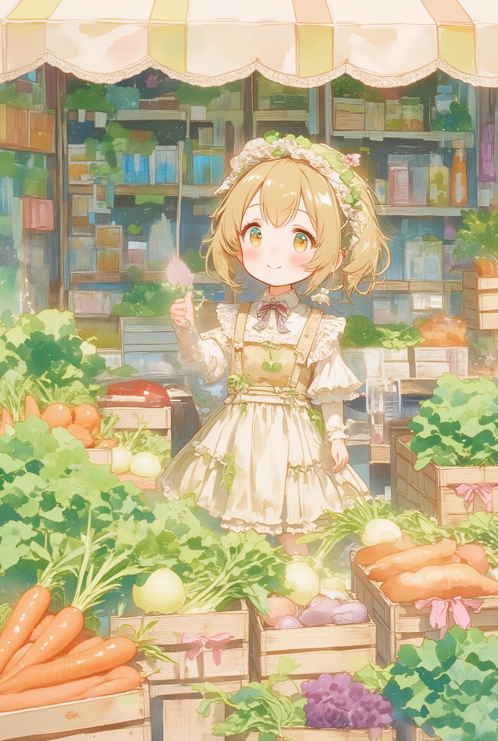 春のフリフリ八百屋さん