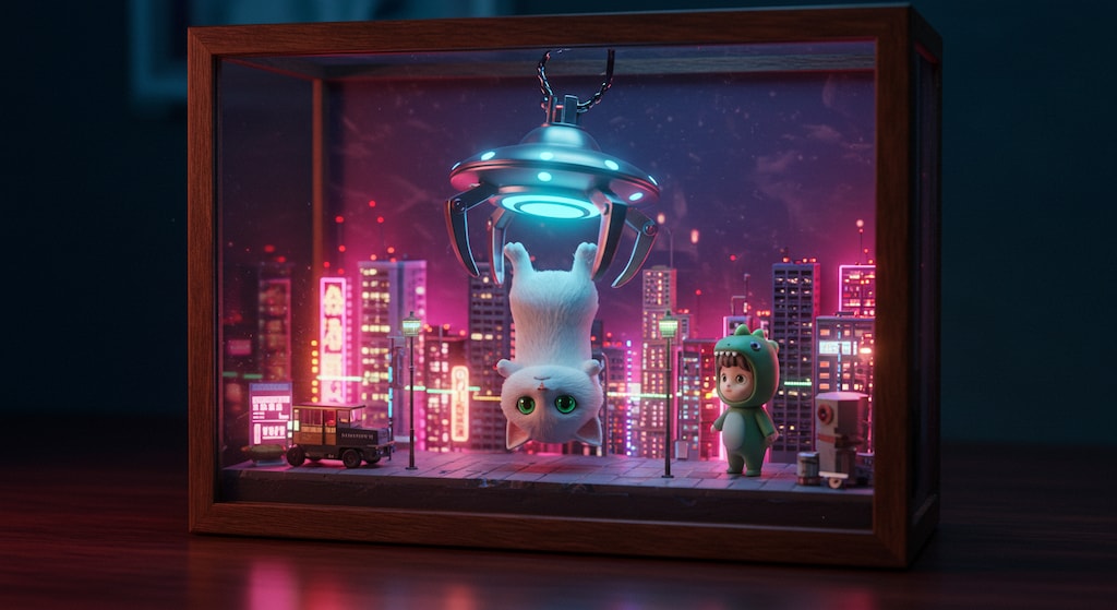 逆さ吊りでキャッチされるただのねこ