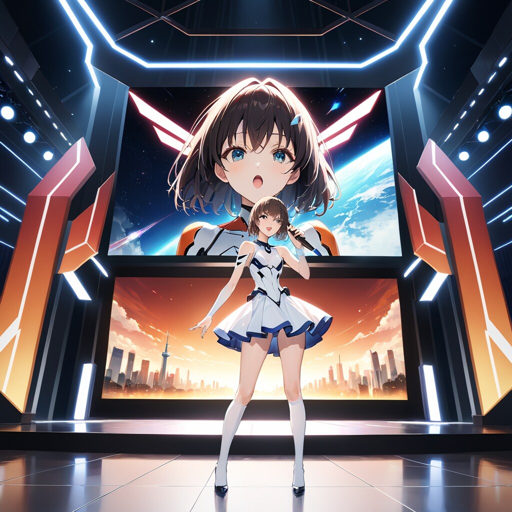 宇多田ヒカルが歌うステージ | の人気AIイラスト・グラビア