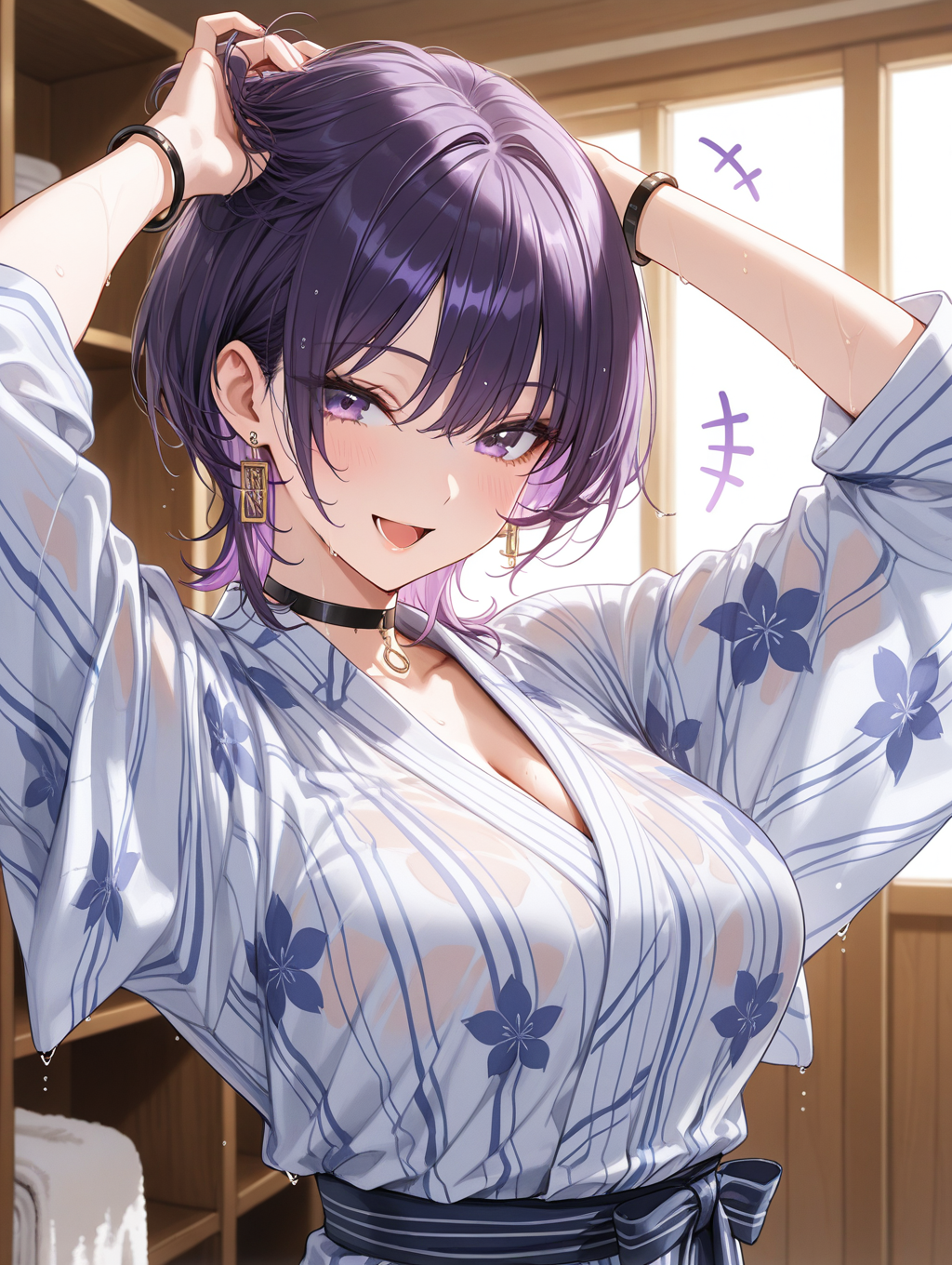 うちの子みやび 温泉上がりに髪を乾かしている〇〇ちゃんシリーズ