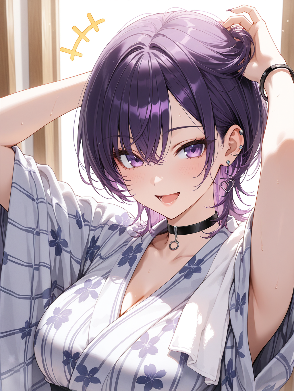 うちの子みやび 温泉上がりに髪を乾かしている〇〇ちゃんシリーズ | の人気AIイラスト・グラビア