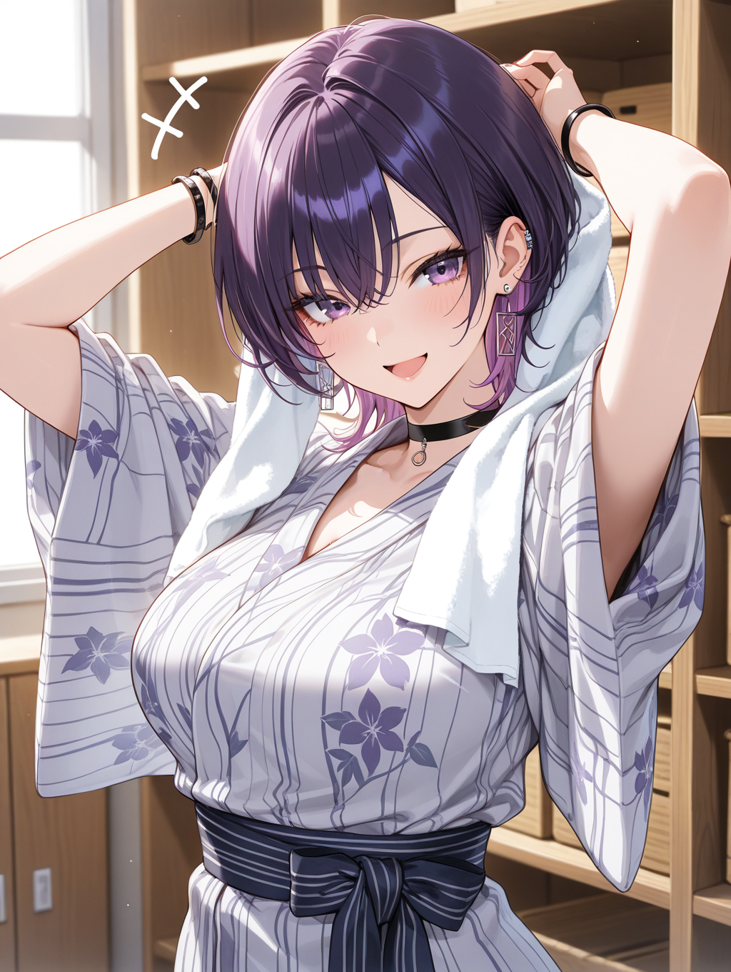 うちの子みやび 温泉上がりに髪を乾かしている〇〇ちゃんシリーズ