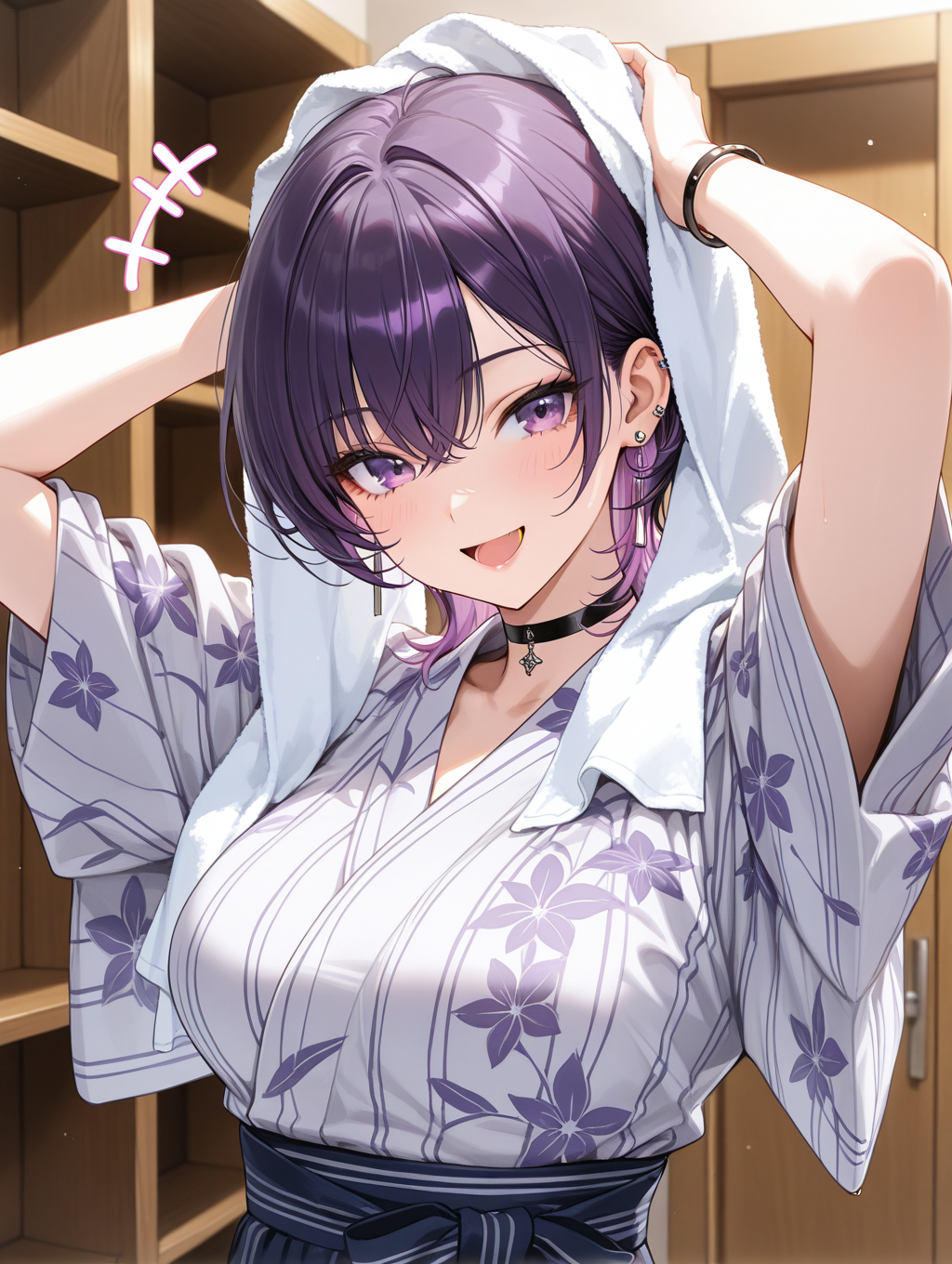 うちの子みやび 温泉上がりに髪を乾かしている〇〇ちゃんシリーズ