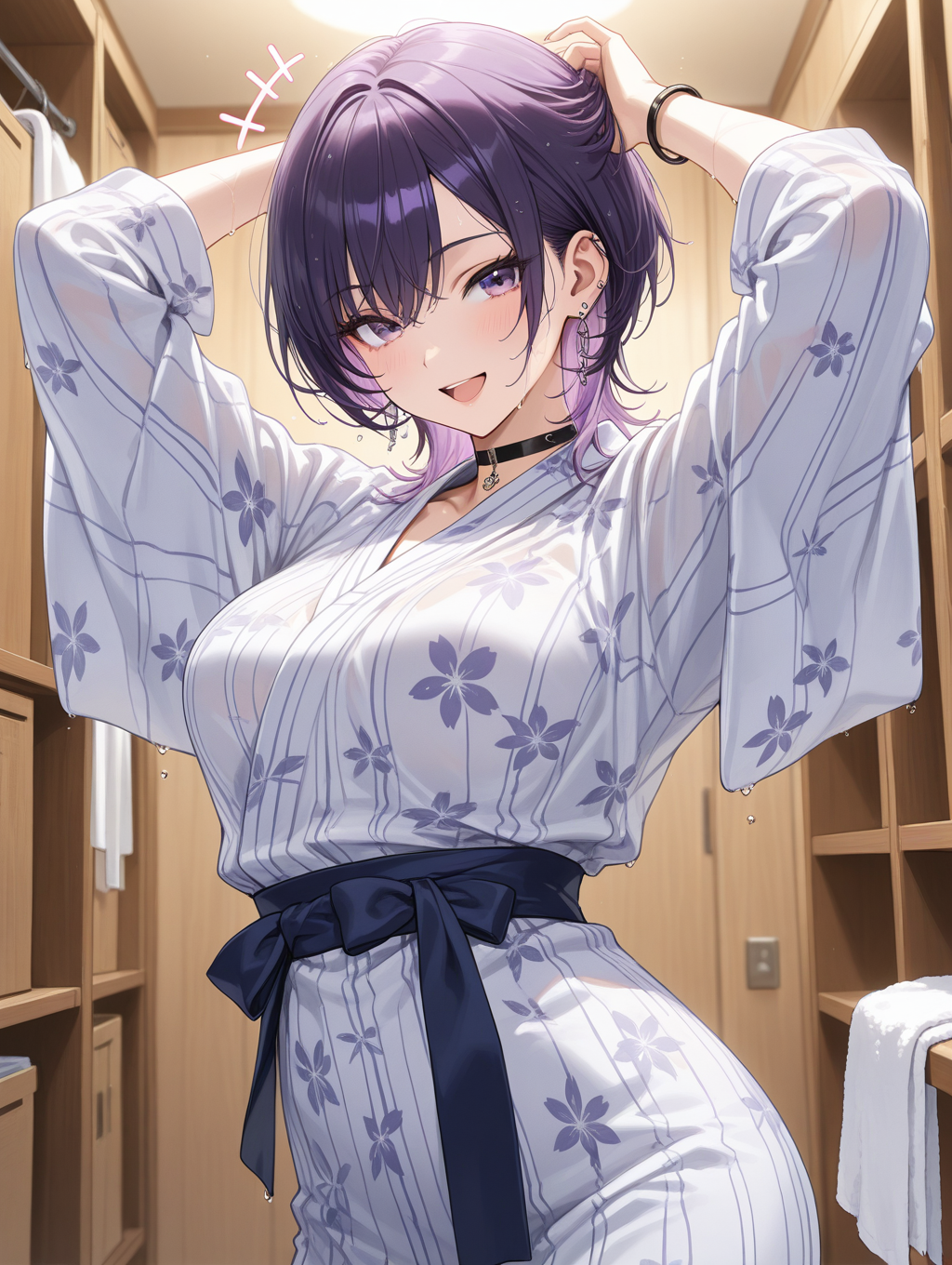 うちの子みやび 温泉上がりに髪を乾かしている〇〇ちゃんシリーズ