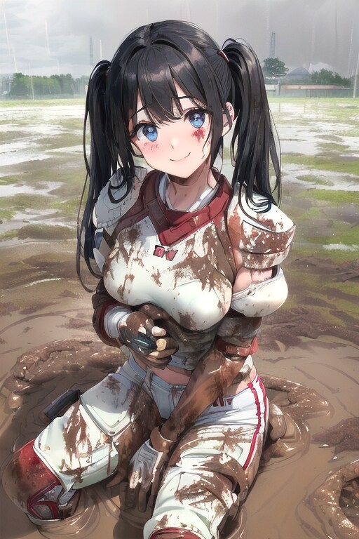 🏈泥まみれの女子アメフト 80