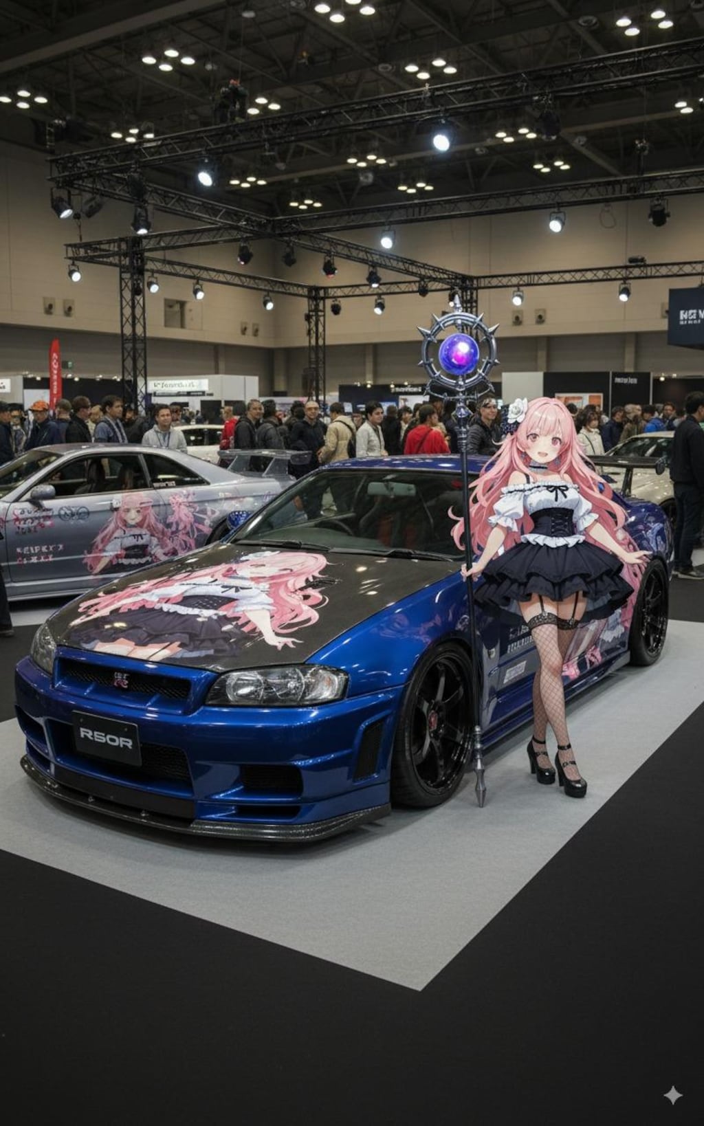 アイコンの人のコスプレイヤー、痛車
