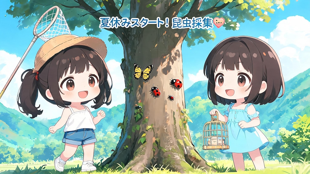 今日の夏休み（昆虫採集１）
