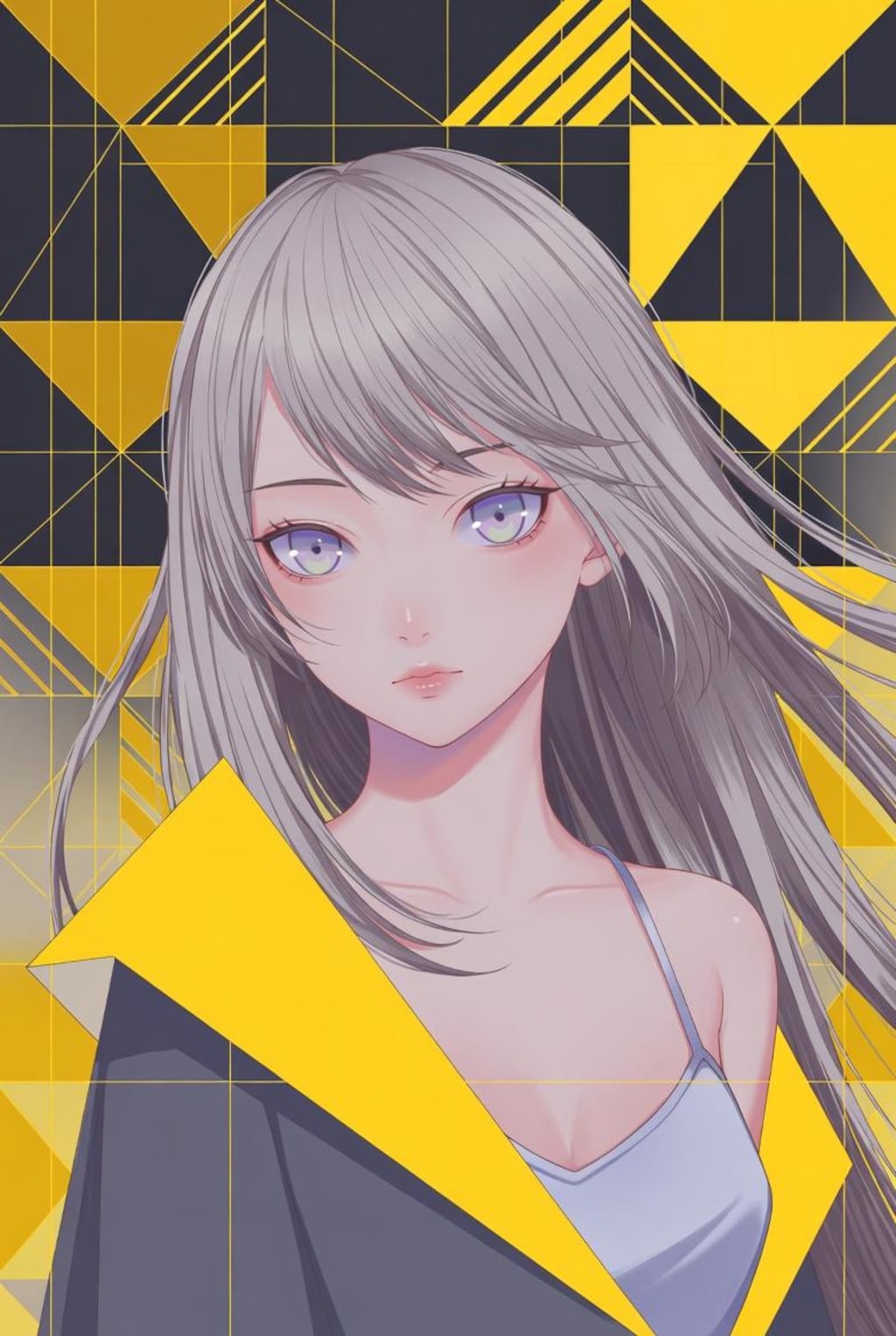 三角に囲まれる