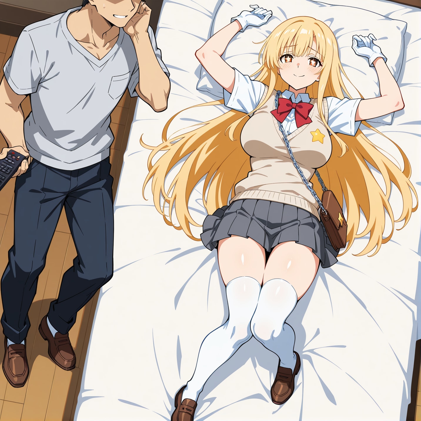 みさきが片思いの家に来て布団にダイブ！！ | の人気AIイラスト・グラビア