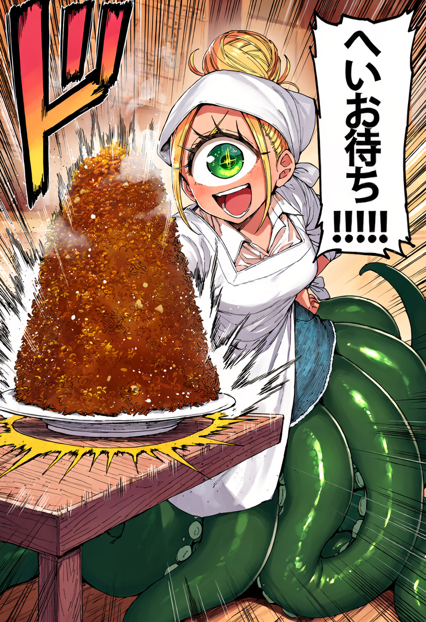 単眼スキュラ　山盛り料理 | の人気AIイラスト・グラビア