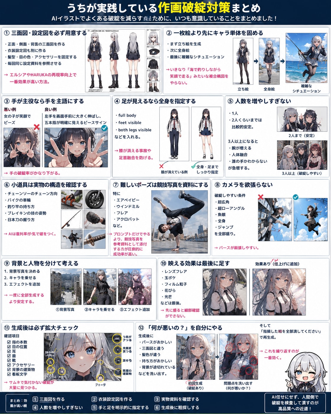 作画破綻を撲滅せよ！ ～AIイラスト職人の実践対策12選～