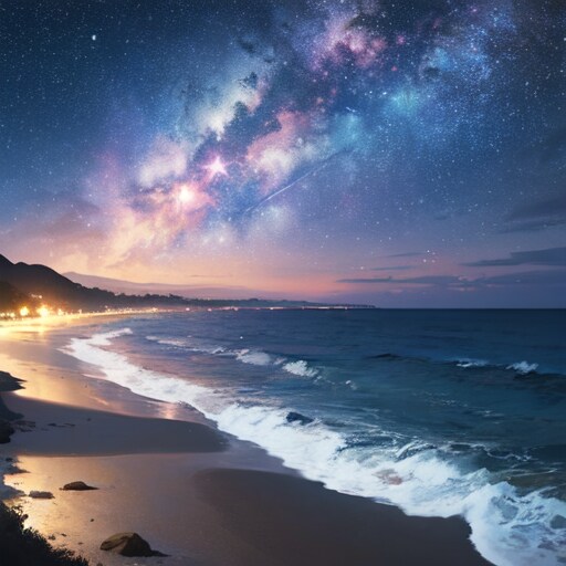 星空と夜明け
