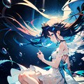 泡沫より生まれ出づるもの。深海より見送る者。/PixAI 2枚目