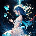 泡沫より生まれ出づるもの。深海より見送る者。/PixAI 4枚目