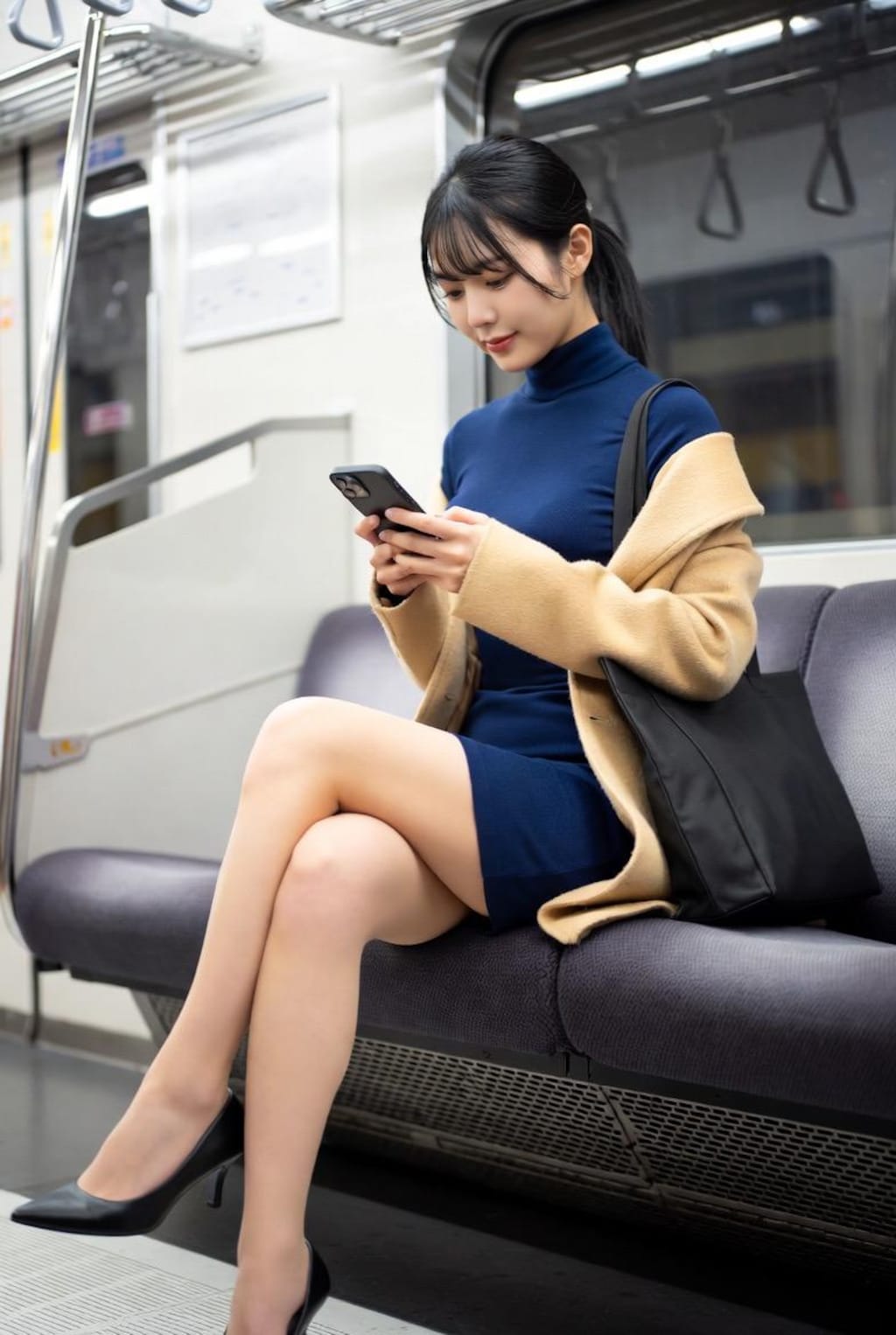 そして、足を組む