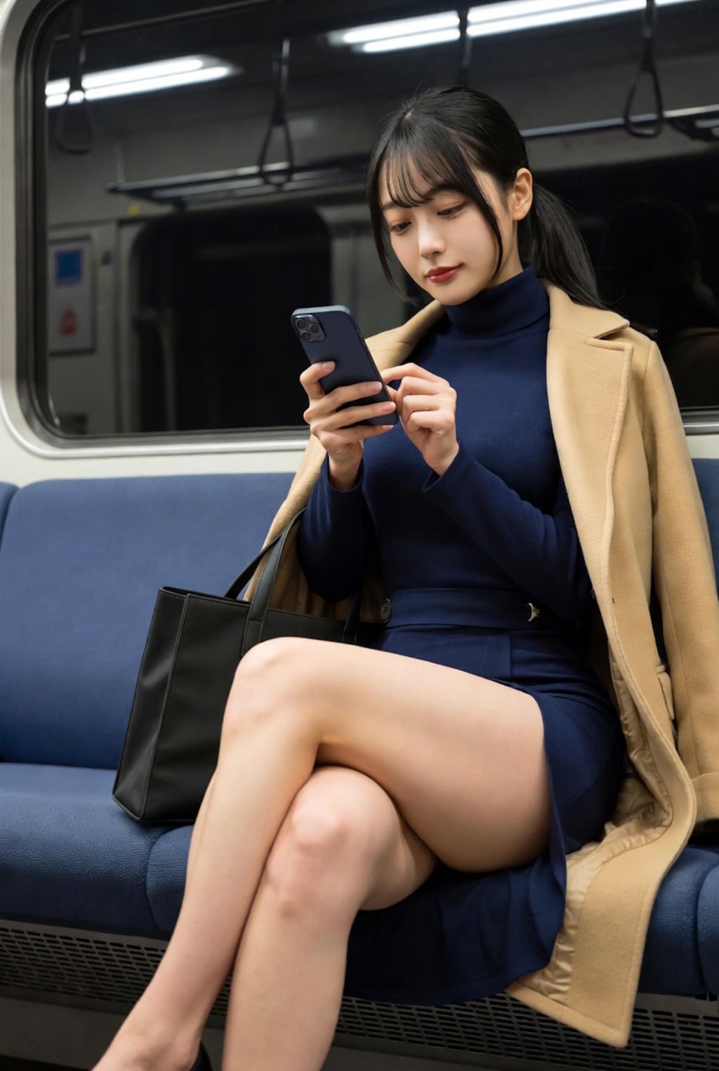 そして、足を組む