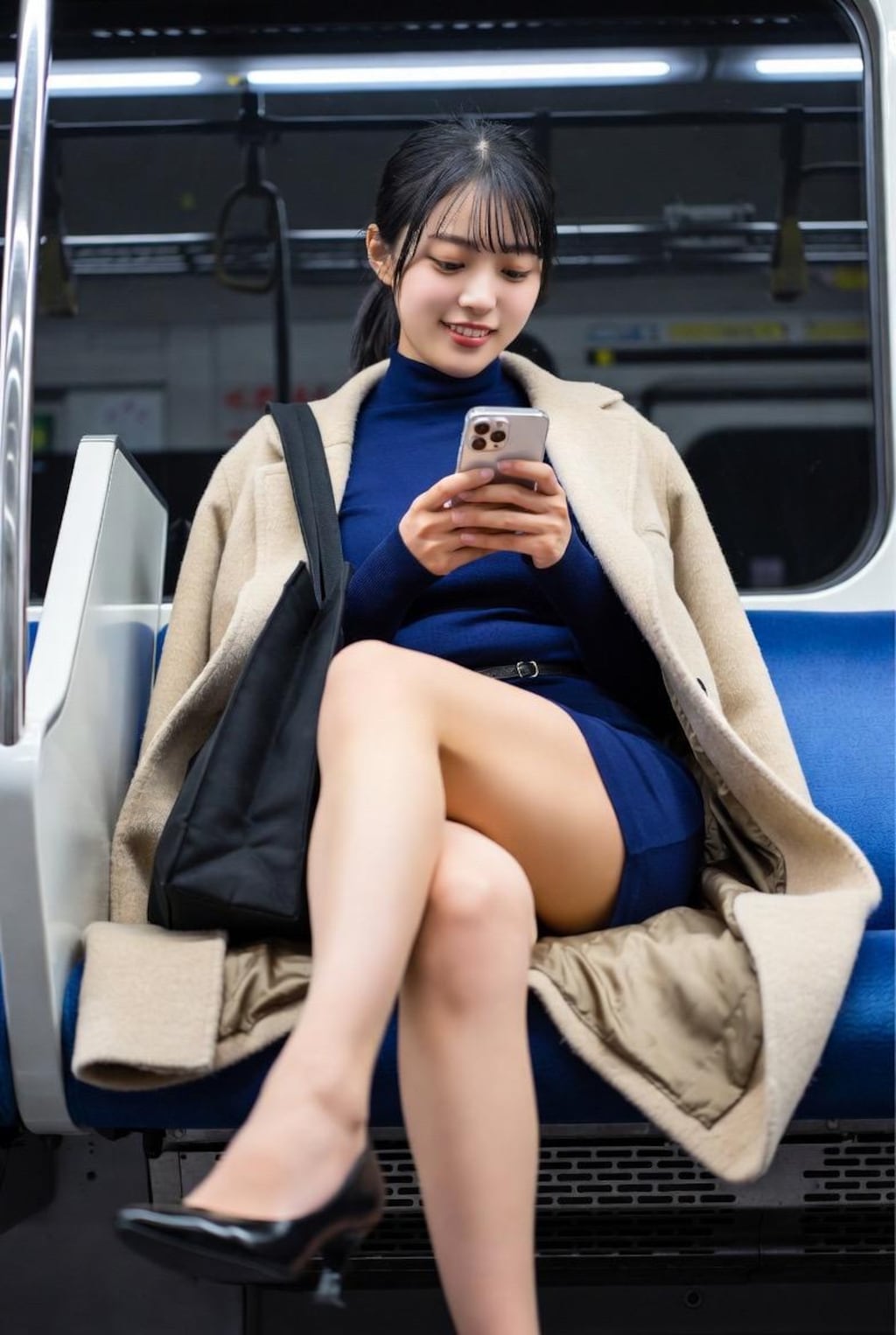 そして、足を組む