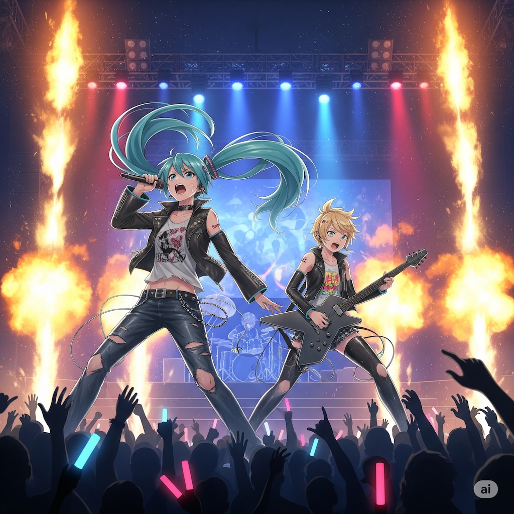 ロックな ミクさんリンさん