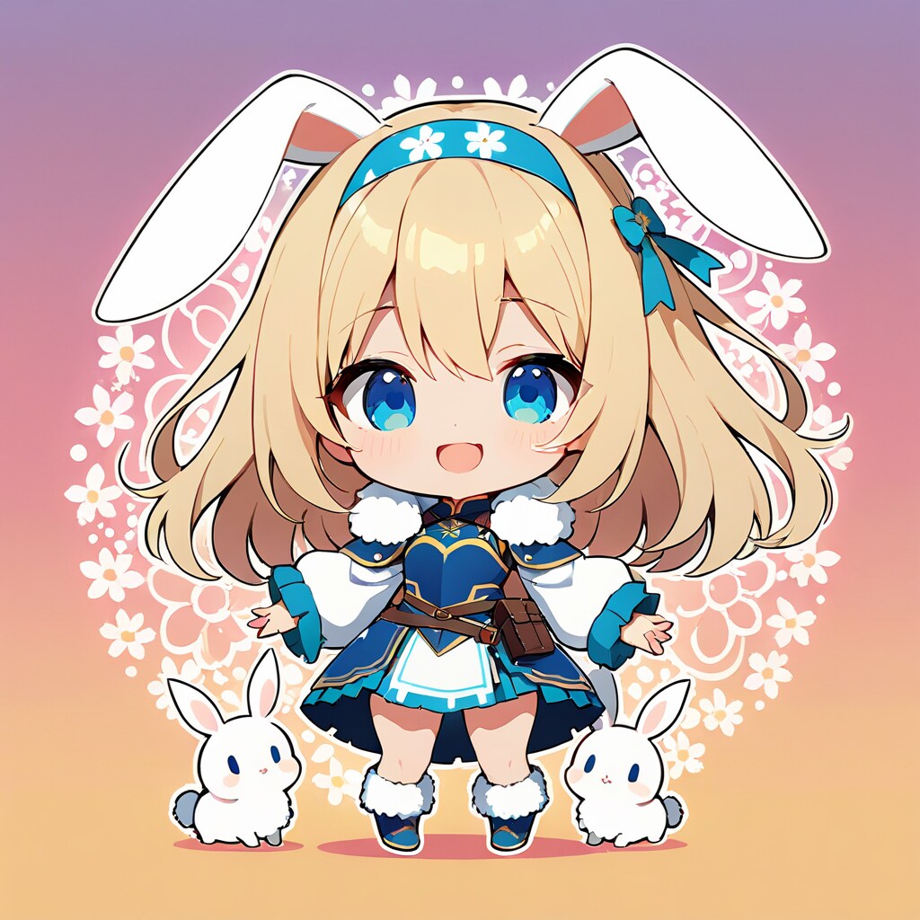 ちびうさみみナイトとウサ | の人気AIイラスト・グラビア