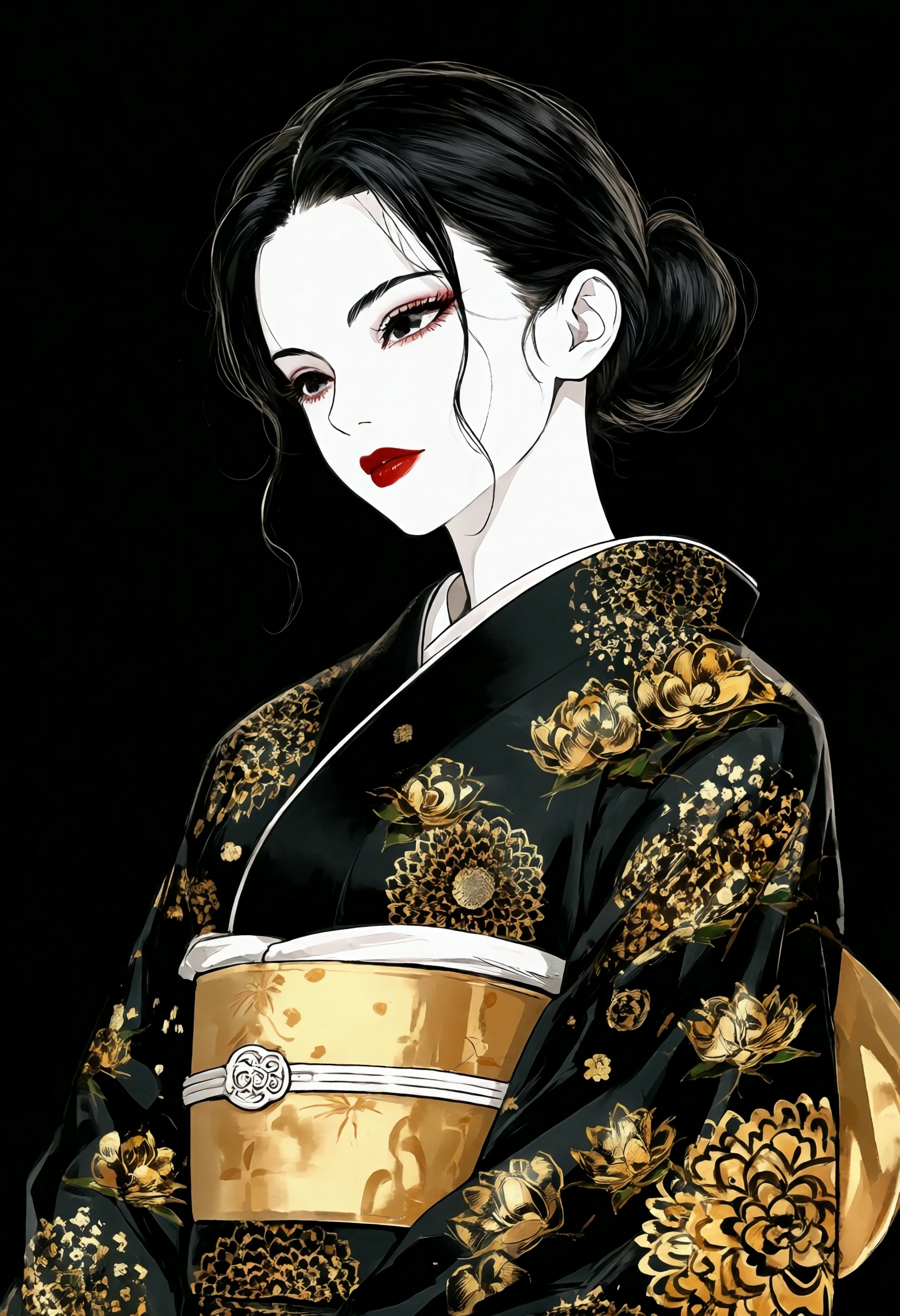 「宵姿金花装束之図