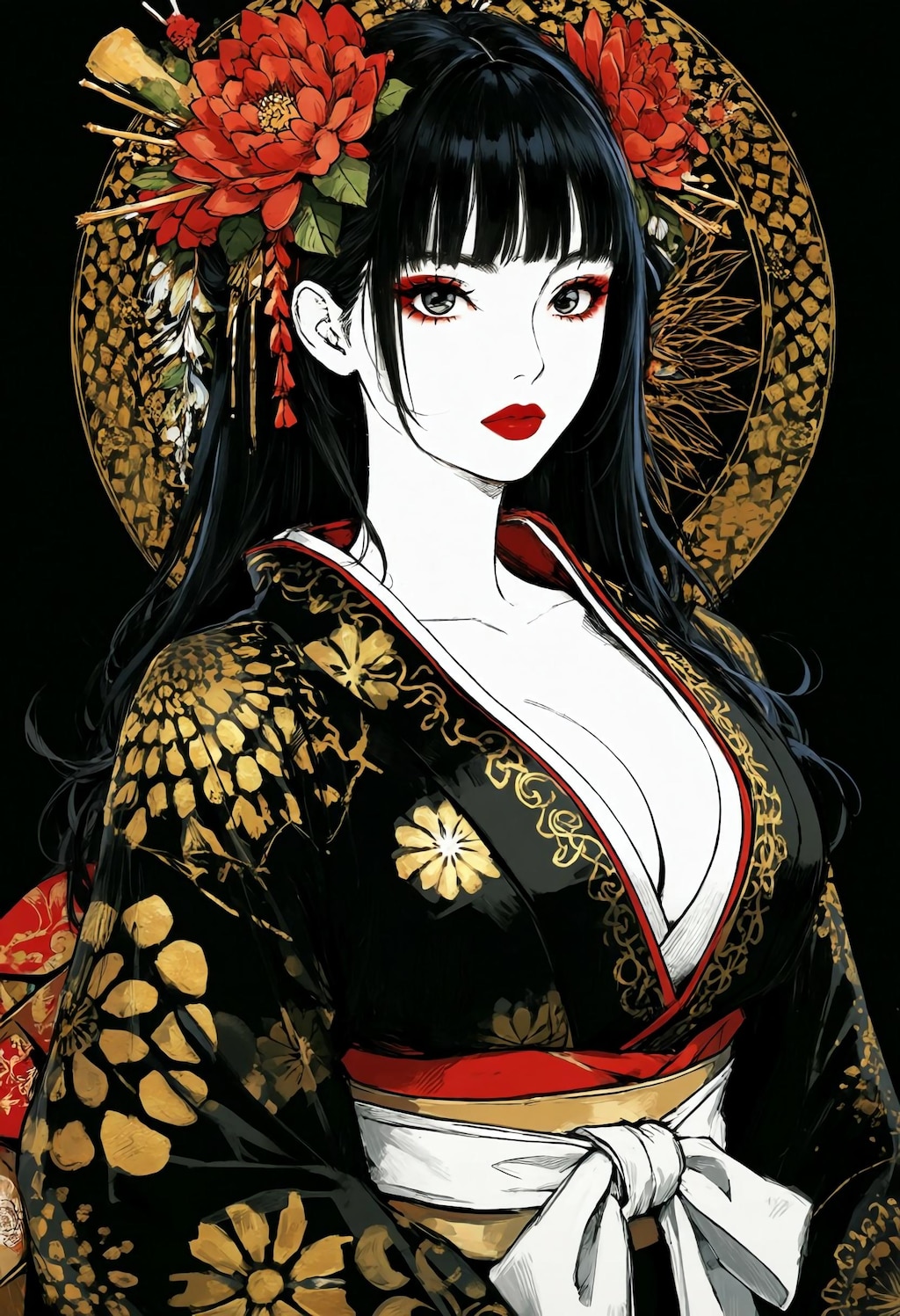 「宵姿金花装束之図
