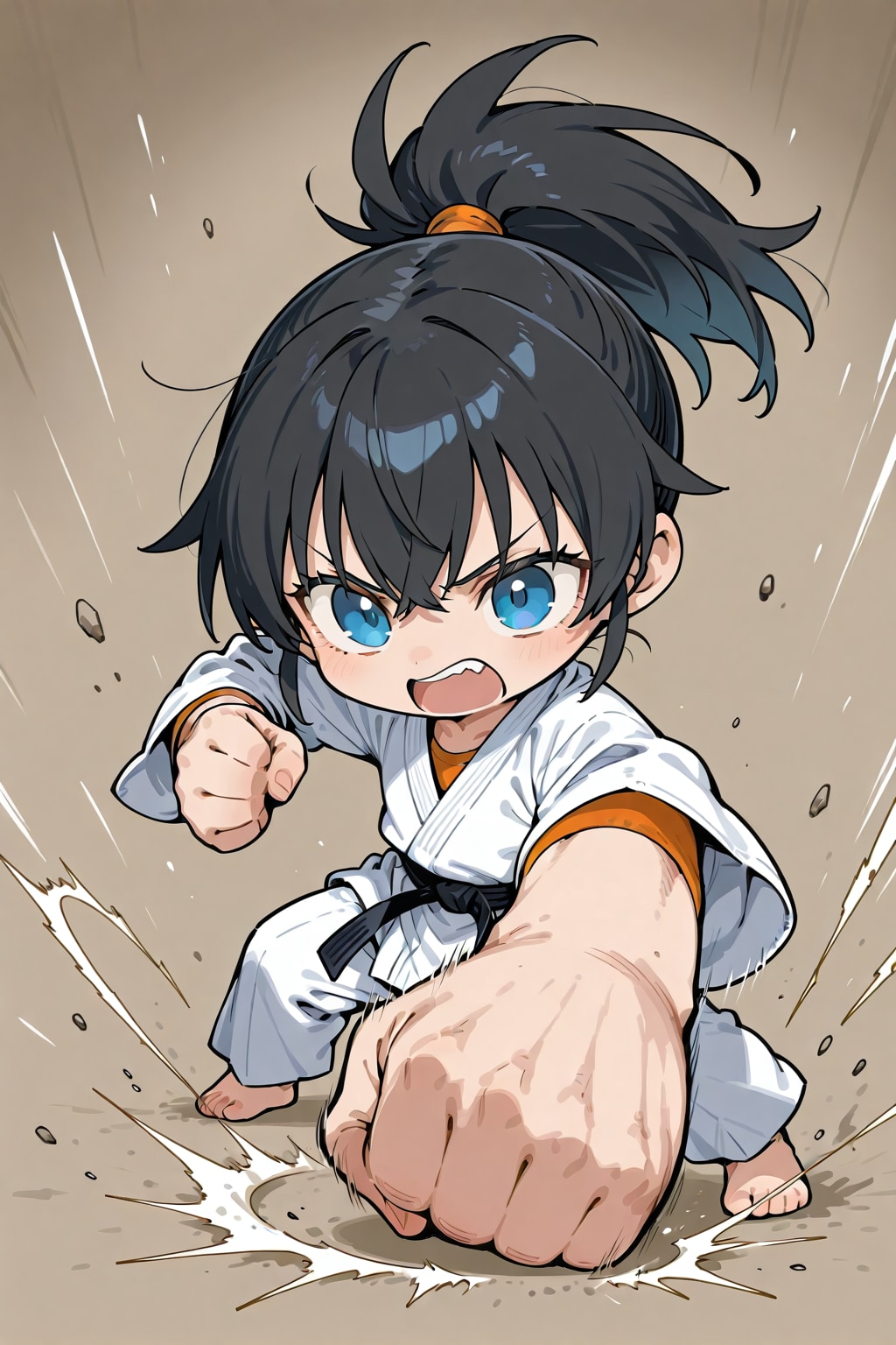 デフォルメカラテガールのステータス表示