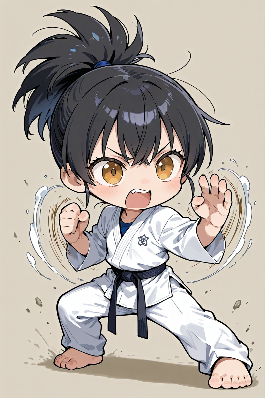 デフォルメカラテガールのステータス表示