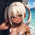 褐色剛毛筋肉貧乳デカ乳輪陥没乳首ちゃん（金） 3枚目