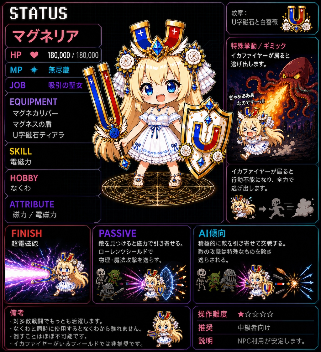 【ガチャ＆ステータス】マグネリア姫