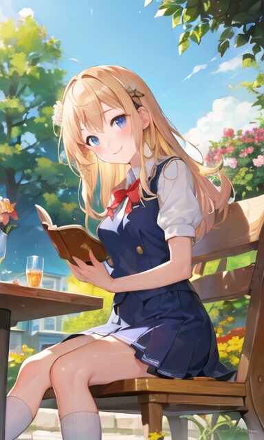 カフェで読書