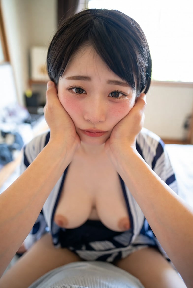 可愛い顔をちゃんと見せて・・・。